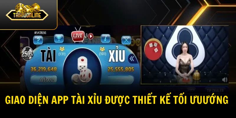Giao diện app tài xỉu được thiết kế tối ưu cho di động