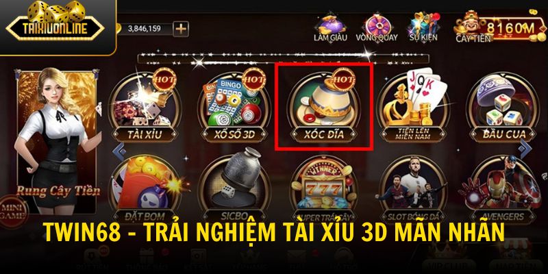 TWIN68 - Trải nghiệm tài xỉu 3D mãn nhãn người chơi
